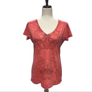 NWOT Appropriate Behavior Factory Wrinkled V-neck